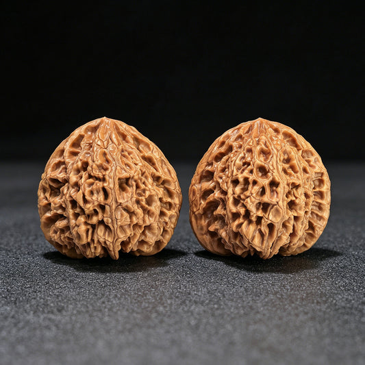 Hu Tou Wang (Tiger Head King) "Peach Heart" Variant Scholar Walnuts | Premium Select 44.0mm x 39.0mm | Stock ID: TXHTW-1351C