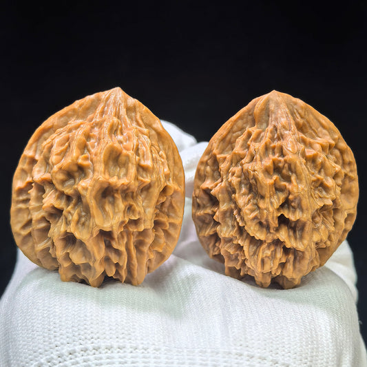 "Dragon Scale" Longlin LL-1601 Classic Wenwan Walnuts Pair | 40.0mm x 39.0mm | LL-1601