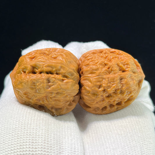 The "Imperial Red Seal" (Hong Fang Yin) Premium Miniature Ingot Pair | 34.0mm x 37.0mm | Compact Shou Nian Format | HFY-1001