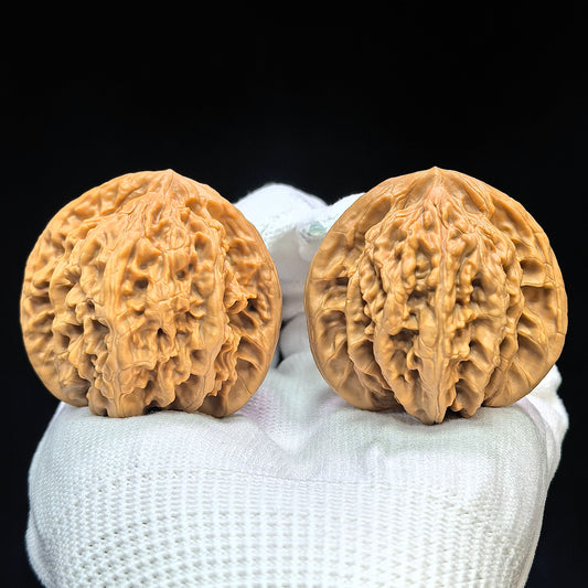 "Peach Heart Xiayun Ridge" Taoxin Xiayunling XYL-1505C Low-Profile Wenwan Walnuts Pair | 43.0mm x 41.0mm | XYL-1505C