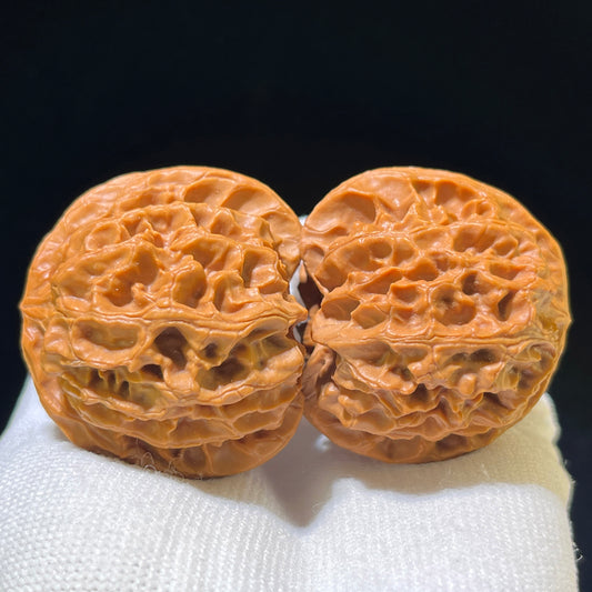 The Exquisite "Concave Base Apple Orchard" Aodi Pingguoyuan Collector Pair | 41.0mm x 40.0mm | ADPGY-1102
