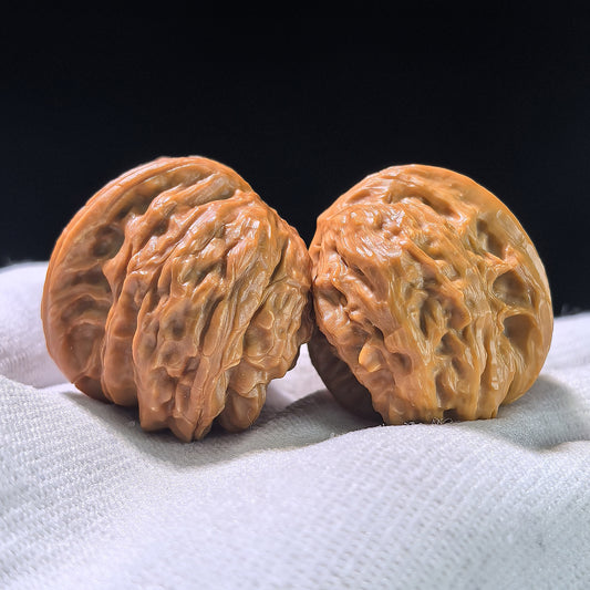 The Rare "Millstone Half-Wall" (Mo Pan Ban Bi) Ergonomic Pair | 33.0mm x 38.0mm | MPBB-1202E
