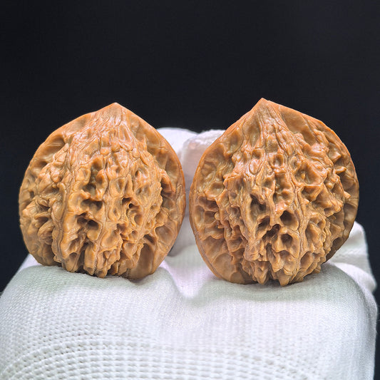 "Peach Heart Xiayun Ridge" Taoxin Xiayunling XYL-1405 Low-Profile Wenwan Walnuts Pair | 39.0mm x 37.0mm | XYL-1405