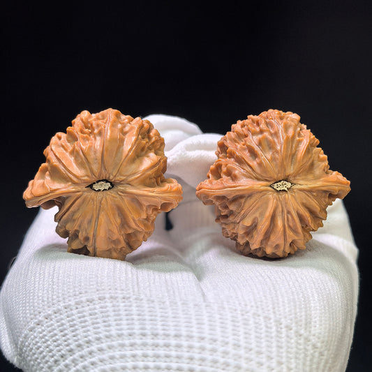"Butterfly Millstone" Hudie Mopan MP-1403 Low-Profile Wenwan Walnuts Pair | 38.0mm x 38.0mm | MP-1403