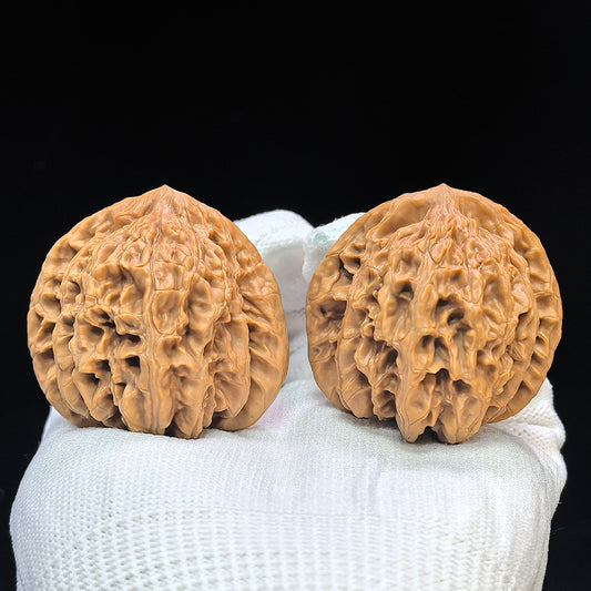 "Spherical Rosy Cloud Ridge" Qiuxing Xiayunling Low-Profile Wenwan Walnuts Pair | 43.0mm x 43.0mm | XYL-1501C