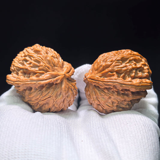 The "White Lion Half-Wall" (Bai Shizi Banbi) Pufferfish Silhouette Pair | 42.0mm x 29.0mm | BBZBB-1402E