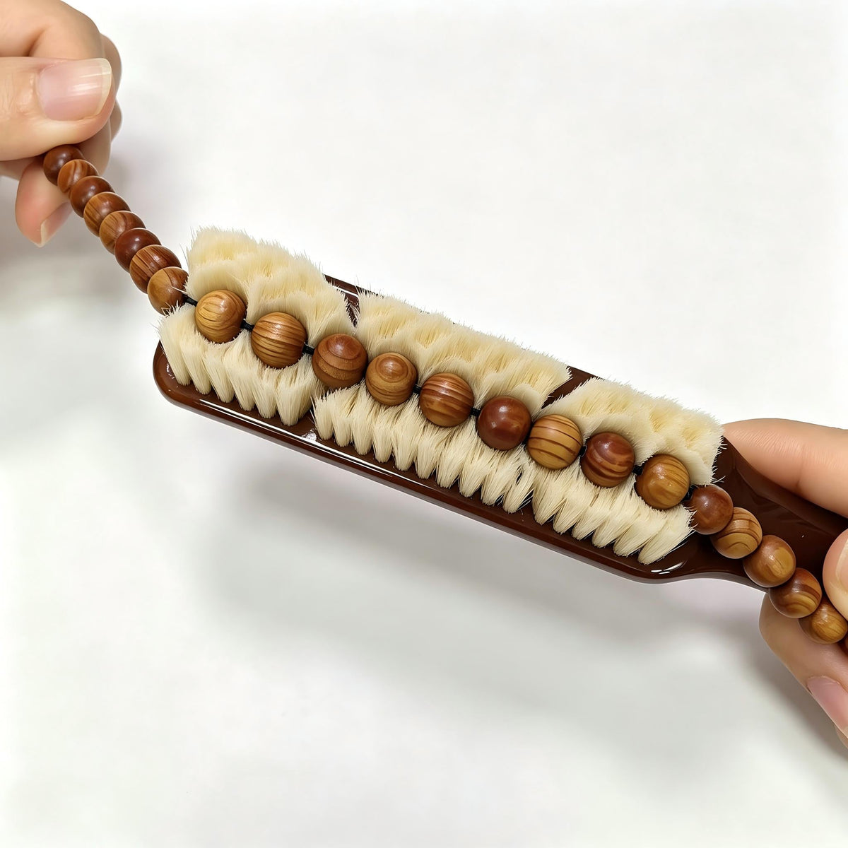 6-Row Soft Bristle Wenwan Brush, Non-slip Rubber Handle Polishing Cleaning Tool for Walnut, Wood Beads, Jewelry Deep Dust Removal - ThePatinaProject