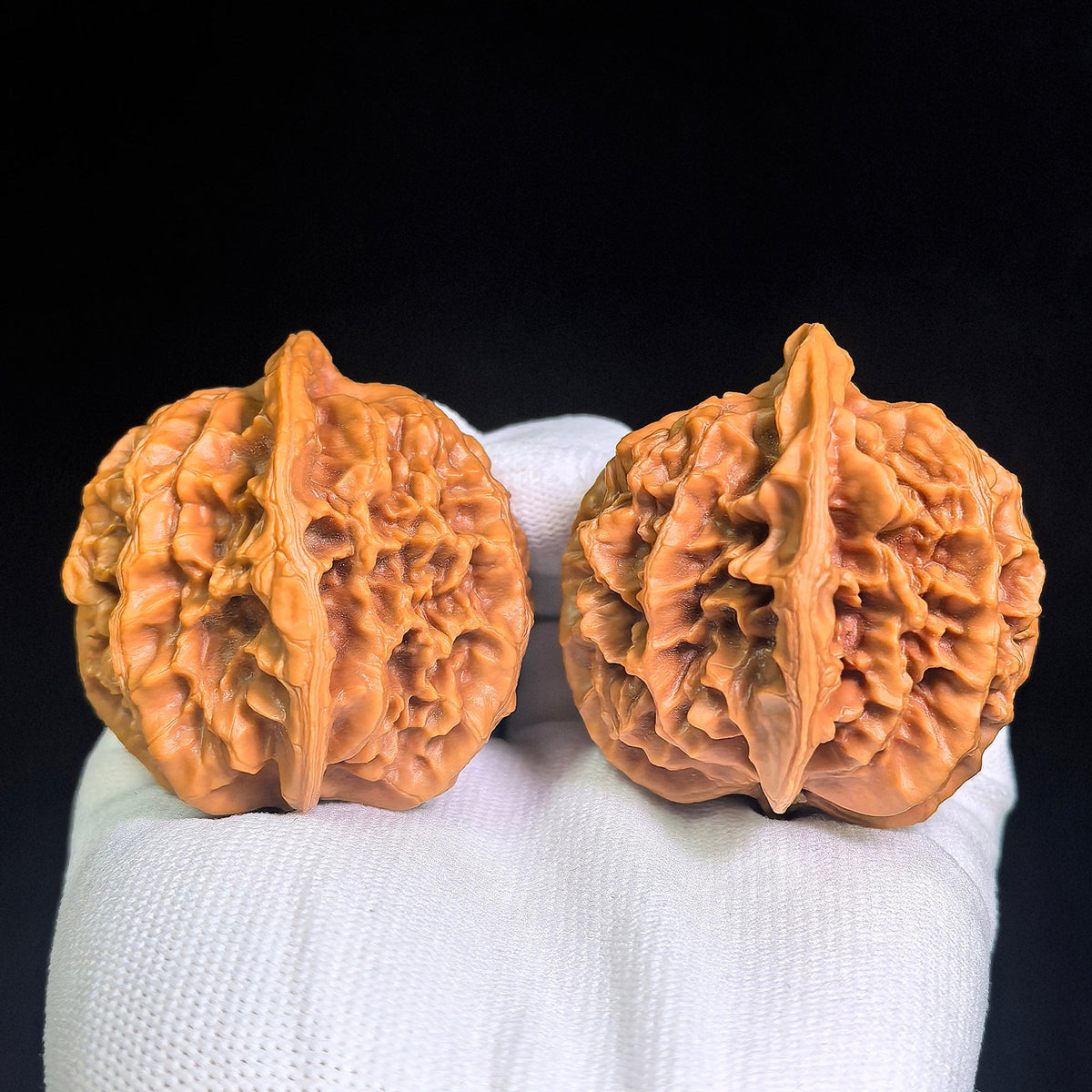 Large Dadiwang Tiancanjiao Wenwan Walnuts Pair | Natural Irregular Form | 50.0mm × 49.0mm | DWTCJ-CWC7E - ThePatinaProject