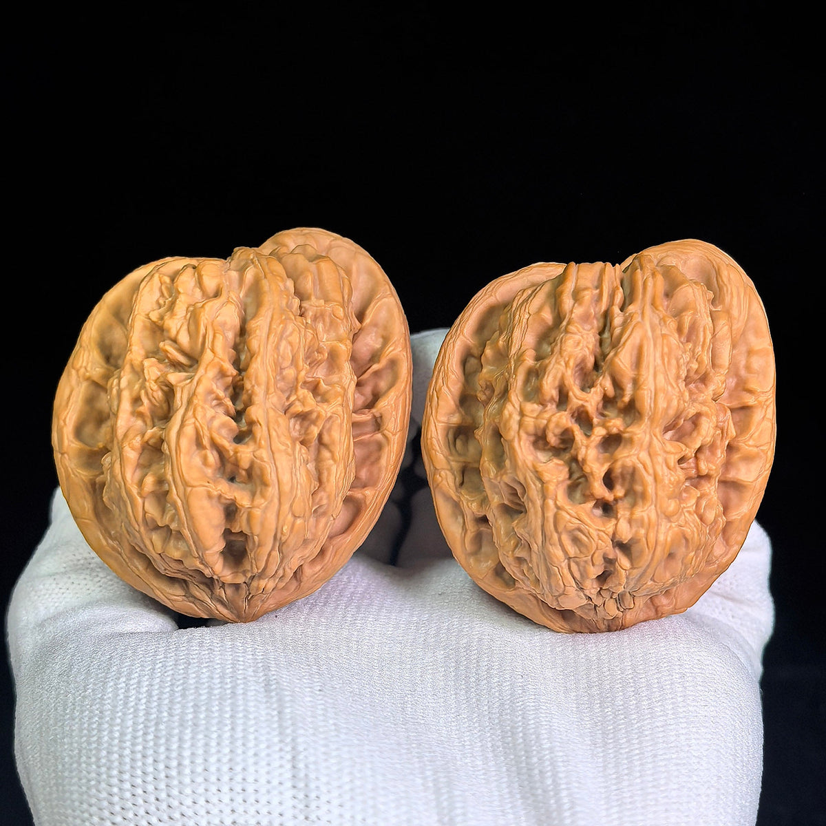 Large Huabei Jiangjunbang Tiancanjiao Wenwan Walnuts Pair | Broad Shoulder Form | 48.0mm × 46.0mm | HBJJB-CWC3E - ThePatinaProject