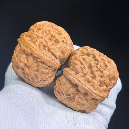Lu Da Gun Wenwan Walnuts Pair | 41.0mm × 44.0mm | LDG-401 - ThePatinaProject