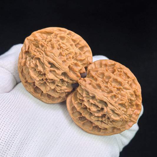 "Ping Guo Yuan / Apple Orchard" Heirloom Collection Wenwan Walnuts Pair | 45.0mm x 41.0mm | PGY-1201C - ThePatinaProject