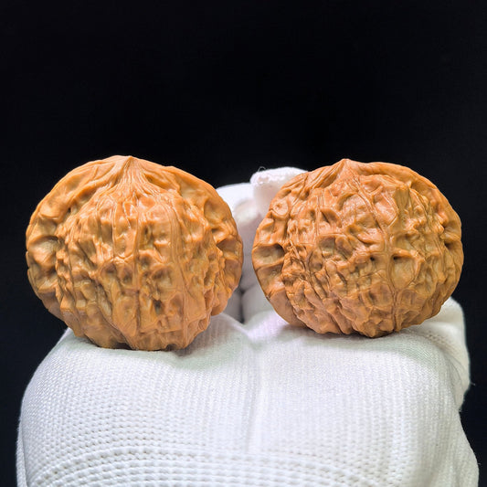 "Pumpkin Dun / Nan Gua Dun" Heirloom Collection Wenwan Walnuts Pair | 43.0mm x 44.0mm | NGD-1111 - ThePatinaProject