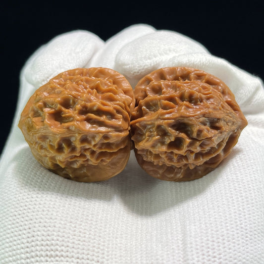 The "Coral Tower" (Shan Hu Ta) Full-Bellied Miniature Pair | 32.0mm x 33.0mm | SHT-707 - ThePatinaProject