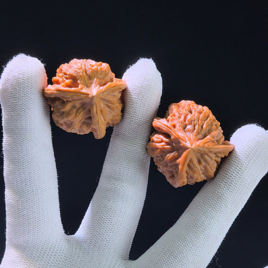 The "Long Zhan" (Dragon Gall) Trident Three-Ridge Pair | 31.0mm x 31.0mm | LZSN-1201E - ThePatinaProject
