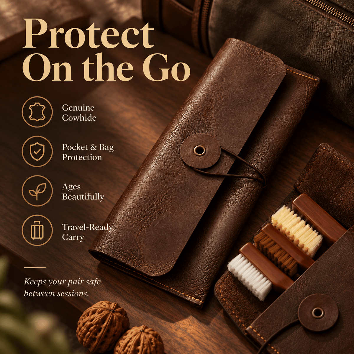 The "Patina Artisan" Kit | Genuine Leather Pouch + 3-Stage Brush System - ThePatinaProject
