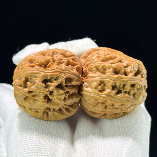 The "Pinggu Ingot" (Ping Gu Yuan Bao) Deep-Bellied Giant Prosperity Pair | 41.0mm x 45.0mm | PGYB-801 - ThePatinaProject