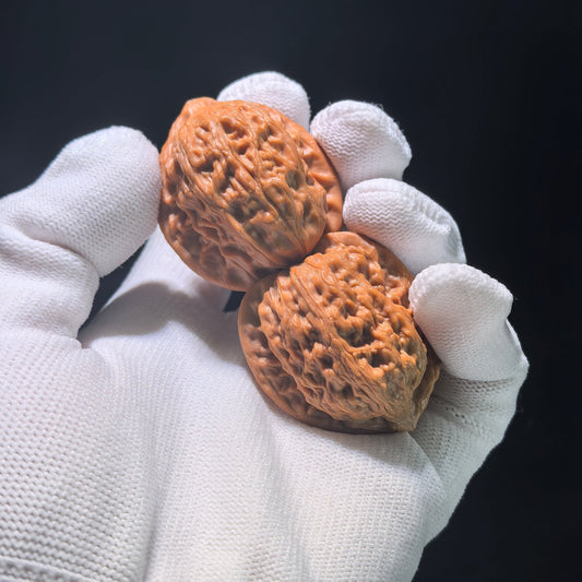 The "Prince's Hat" (Gongzi Mao) Matched Pair | 35.0mm x 31.0mm | GZM-1201C - ThePatinaProject