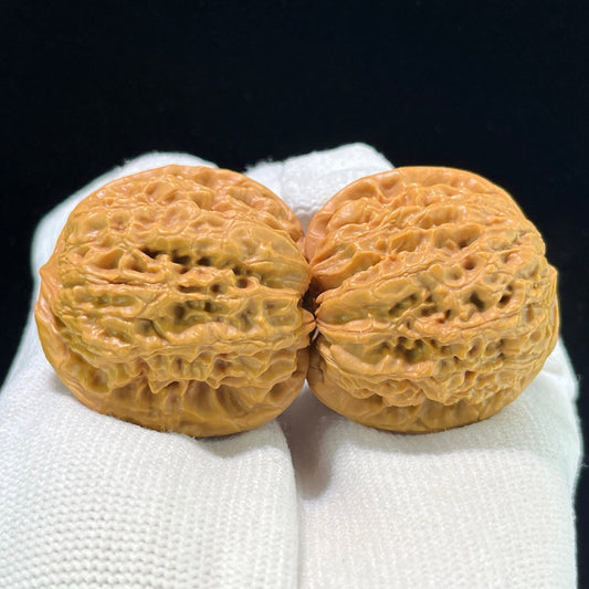 The "Rainflower Pebble" (Yu Hua Shi) Premium Balanced Pair | 37.0mm x 34.0mm | Compact Pocket Format | YHS-1001 - ThePatinaProject