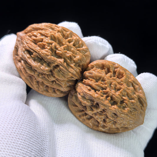 The "Wheat Ear" Tiger Head (Maisui Hutou) Matched Pair | 39.0mm x 38.0mm | MSHT-1203C - ThePatinaProject