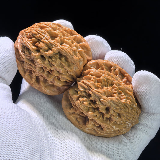 The "Wheat Ear" Tiger Head (Maisui Hutou) Matched Pair | 43.0mm x 42.0mm | MSHT-1204C - ThePatinaProject