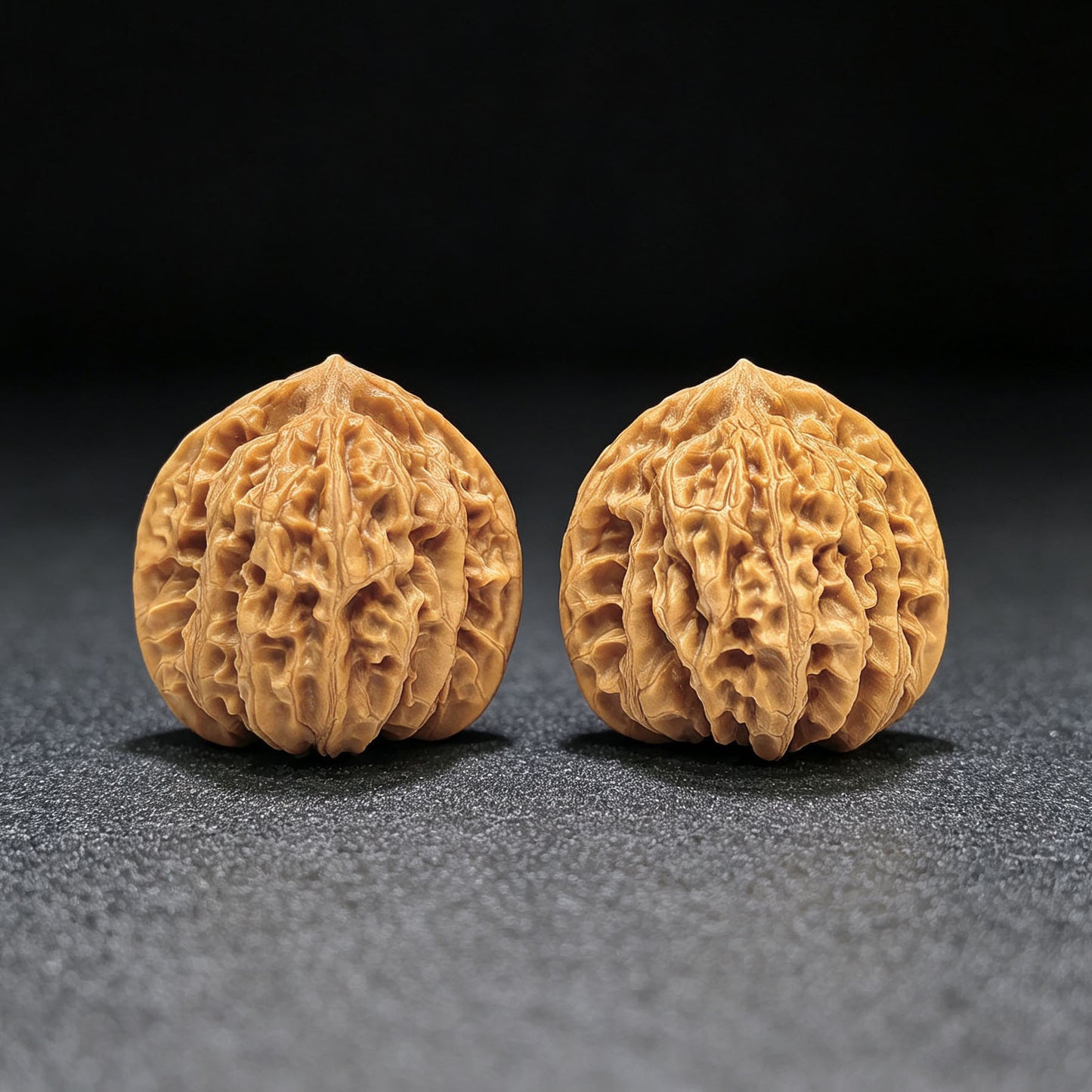 "Triangular Peach Heart Xiayunling" Sanjiao Taoxin Xiayunling XYL-1506C Low-Profile Wenwan Walnuts Pair | 37.0mm x 34.0mm | XYL-1506C