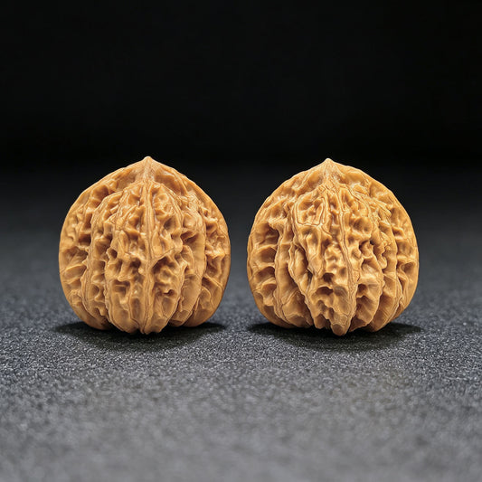 "Triangular Peach Heart Xiayunling" Sanjiao Taoxin Xiayunling XYL-1506C Low-Profile Wenwan Walnuts Pair | 37.0mm x 34.0mm | XYL-1506C