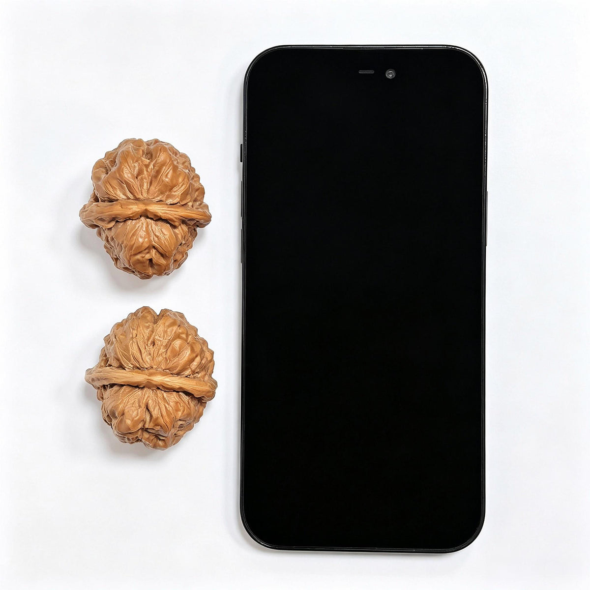 Compact Broad-Shouldered Hamatou Wenwan Walnut Pair | 39.0mm x 40.0mm | HMT-SY1G8
