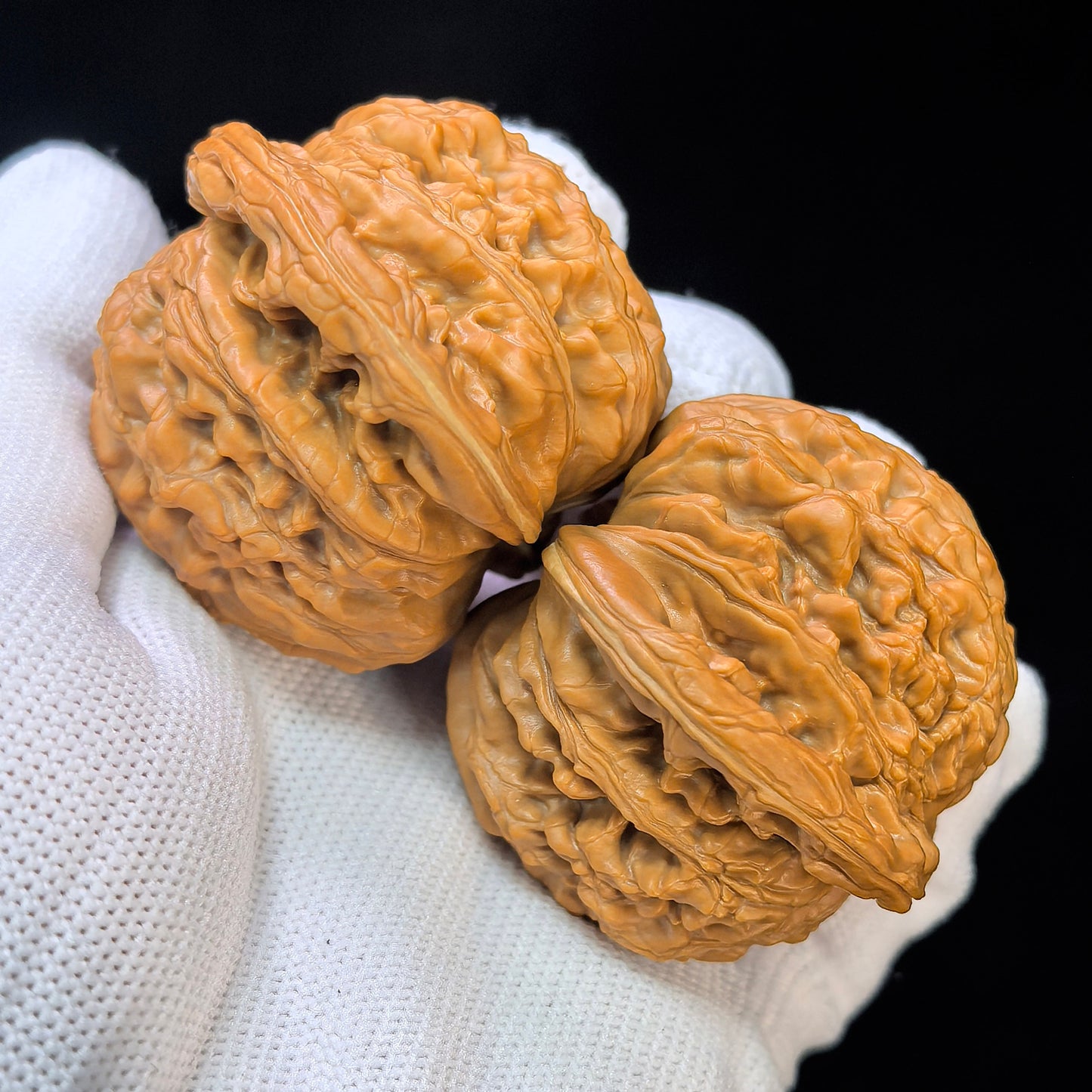 "Four-Tower Lionhead" Sizuelou Lionhead SZL-SY1C5 Low-Profile Wenwan Walnuts Pair | 47.0mm x 44.0mm | SZL-SY1C5