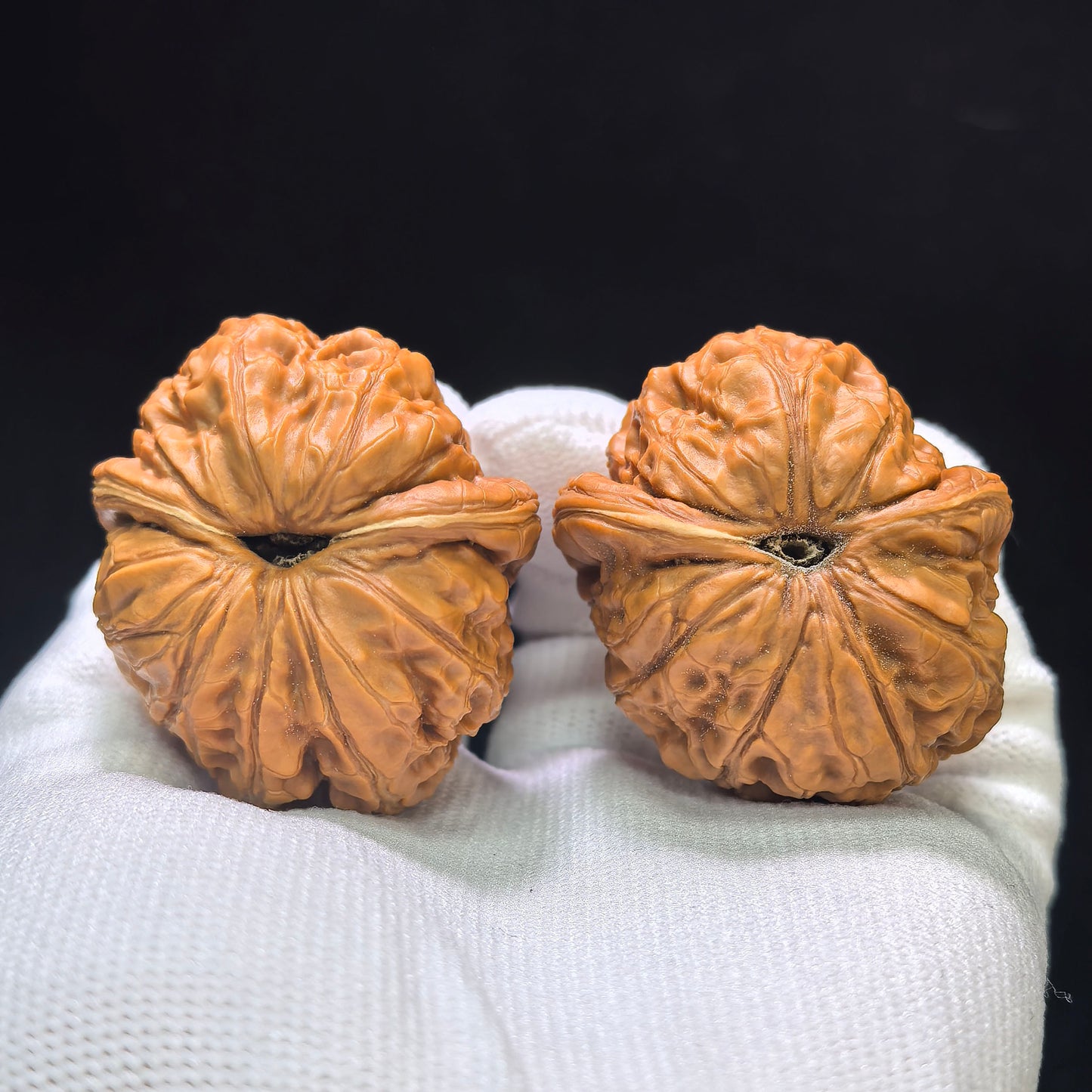 "Pinggu Ingot Clairvoyant Ear" Pinggu Yuanbao Shunfenge Wenwan Walnuts Pair | 39.0mm x 44.0mm | PGYBSFE-CG214E
