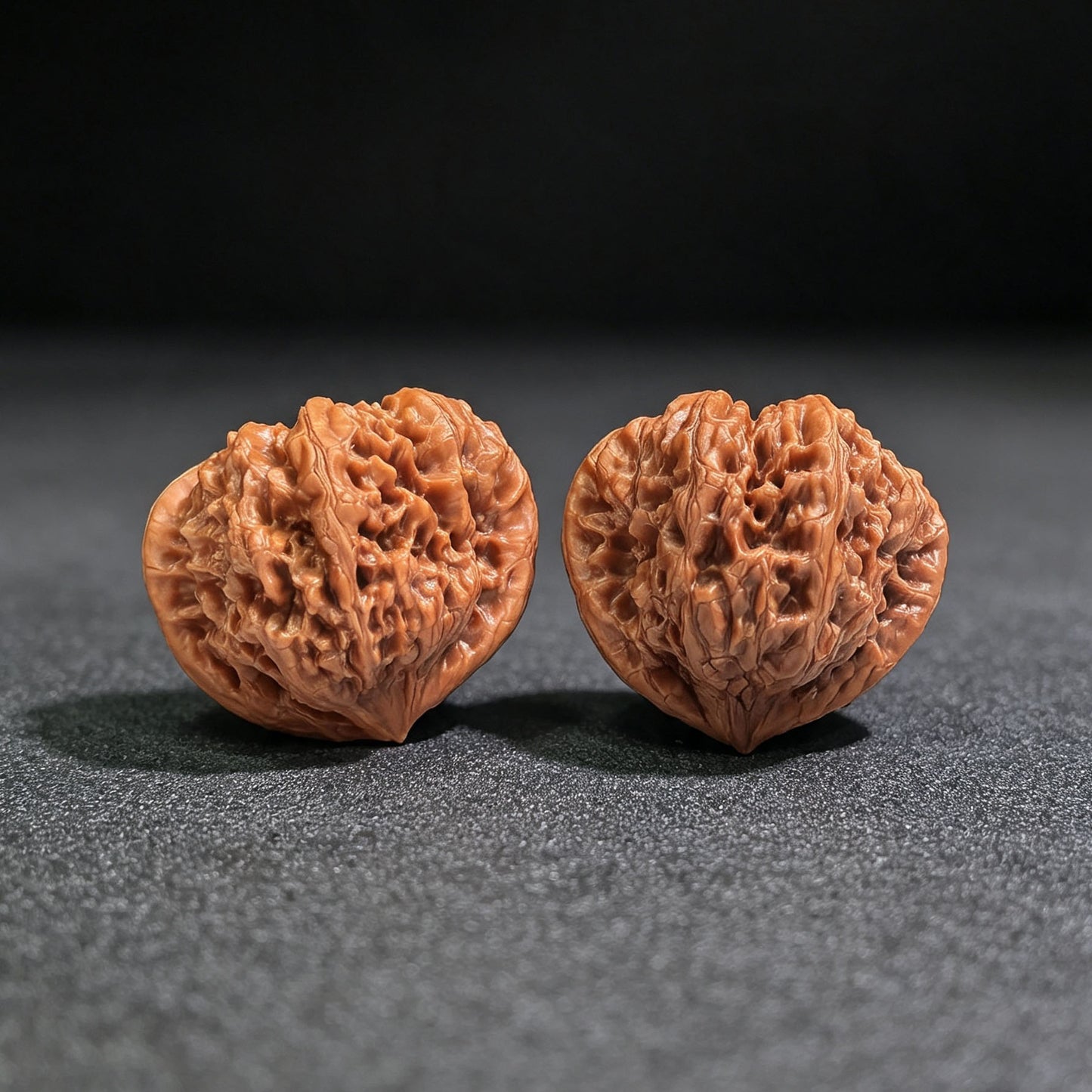 "Triangular Peach Heart Concave Base Palace Lantern" Sanjiao Taoxin Aodi Gongdeng GD-SY1A6 Low-Profile Wenwan Walnuts Pair | 42.0mm x 42.0mm | GD-SY1A6