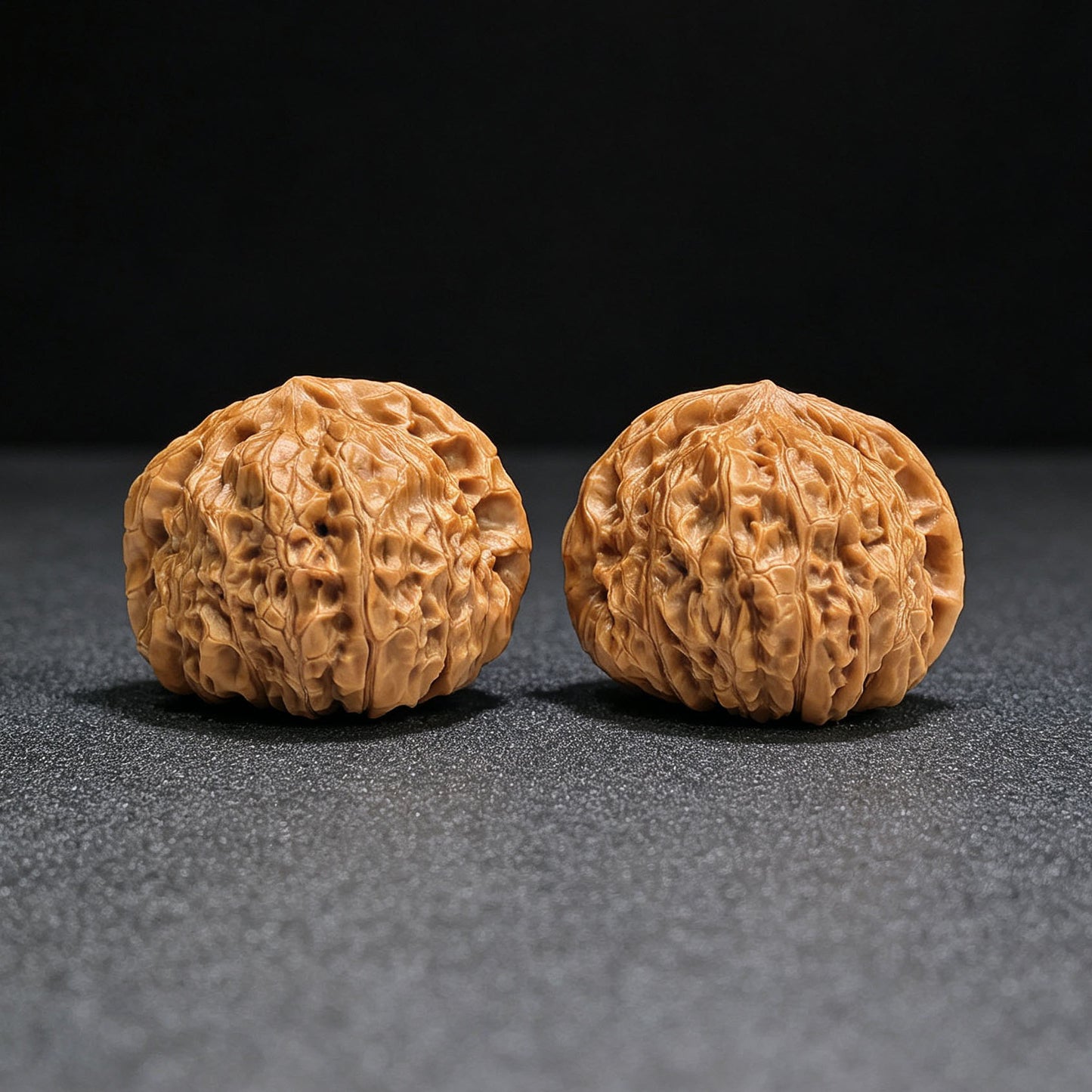 "Concave Base Pumpkin Dun" Aodi Nanguadun BDNGD-17G5 Low-Profile Wenwan Walnuts Pair | 43.0mm x 43.0mm | BDNGD-17G5