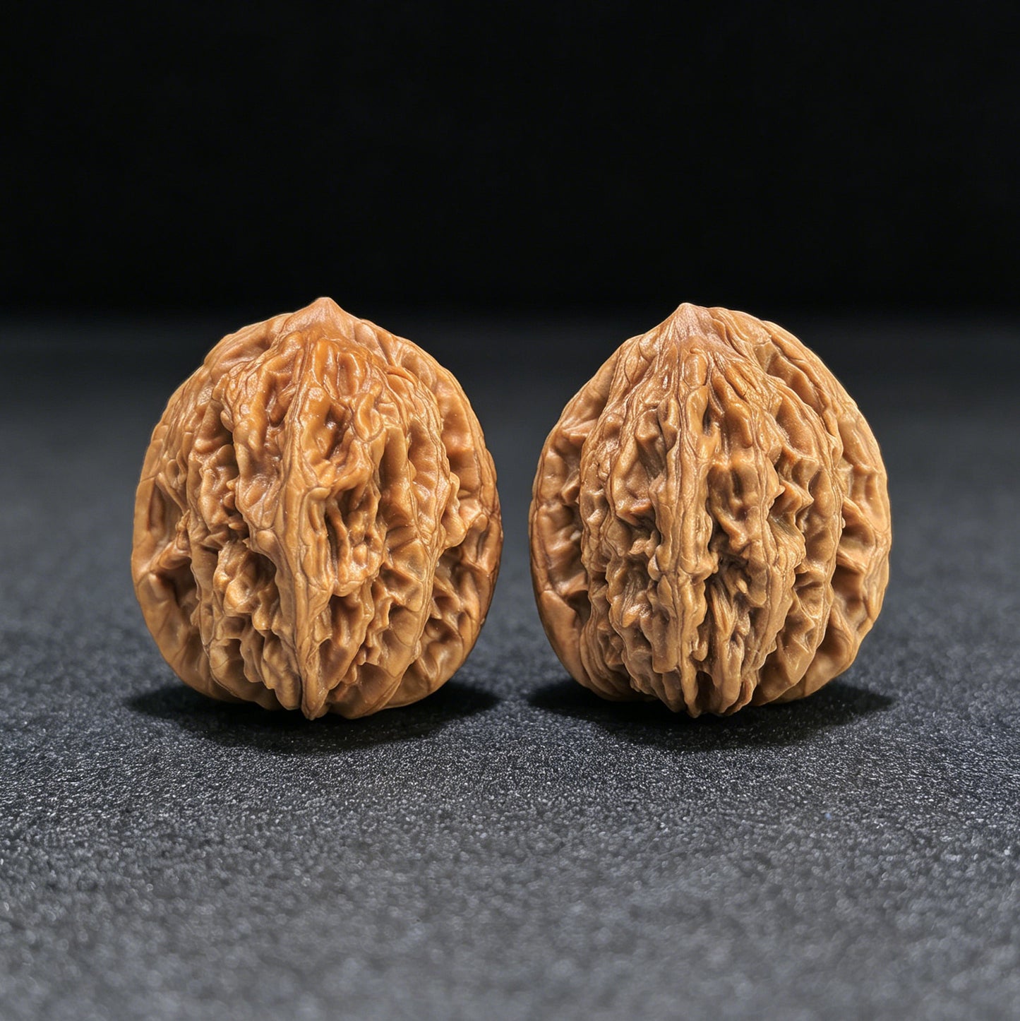 "Wheat Ear Tigerhead" Maisui Hutou MSHT-1403 Low-Profile Wenwan Walnuts Pair | 36.0mm x 35.0mm | MSHT-1403