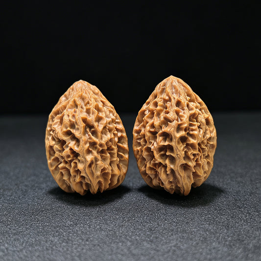"Fortune Mouse" Zhaocai Shu ZCS-1601 Wenwan Walnuts Pair | 37.0mm x 39.0mm | ZCS-1601