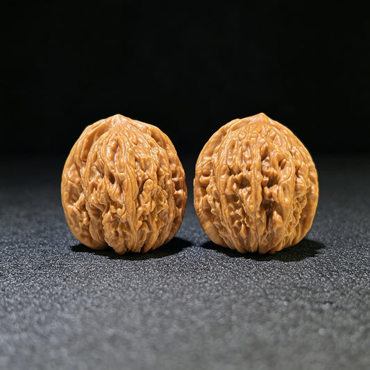 "Wheat Ear Tigerhead" Maisui Hutou Classic Heritage Wenwan Walnuts Pair | 37.0mm x 37.0mm | MSHT-1111