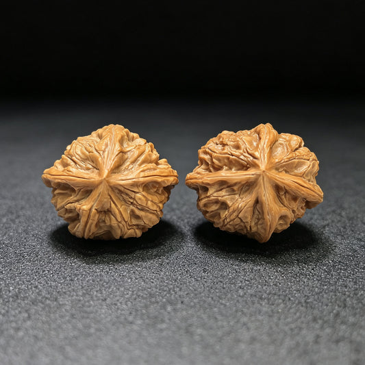 "Kaiserliches Jadesiegel Horizontal Kreuz" Yuxi Sileng Hengshizi Vierrippige Wenwan Walnusspaar | 31.0mm x 36.0mm | YSFN-C2211E