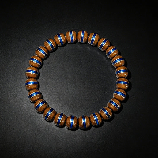 The Avant-Garde "Klein Blue" Zijinshu Choker & Prayer Strand | 10.0mm x 24-Piece Barrel Beads | ZJSSC-101H