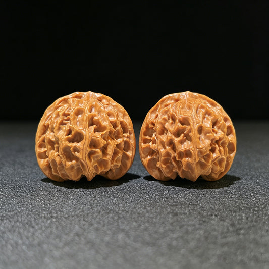The Exquisite "Concave Base Apple Orchard" Aodi Pingguoyuan Collector Pair | 41.0mm x 40.0mm | ADPGY-1102
