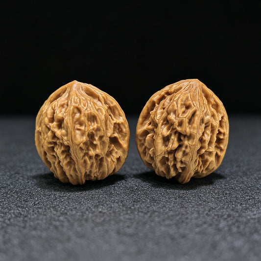"Beijing Chicken Heart" Beijing Jixin Wenwan Walnüsse Paar | 37.0mm x 35.0mm | BJJX-1401