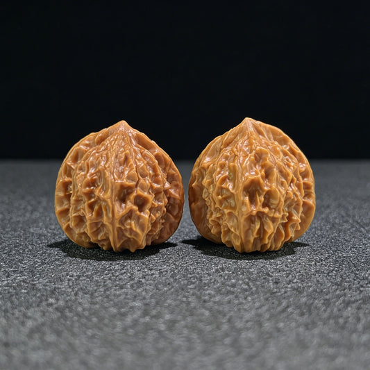 The "Coral Tower" (Shan Hu Ta) Full-Bellied Miniature Pair | 32.0mm x 33.0mm | SHT-707