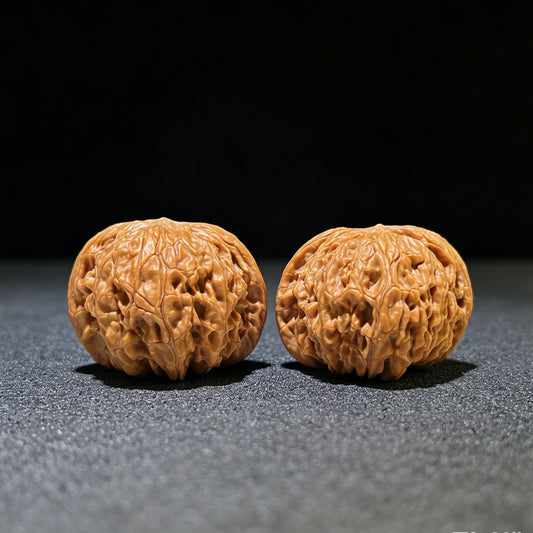 "Millstone" Mopan Wenwan Walnuts Pair | 40.0mm x 38.0mm | MP-1111