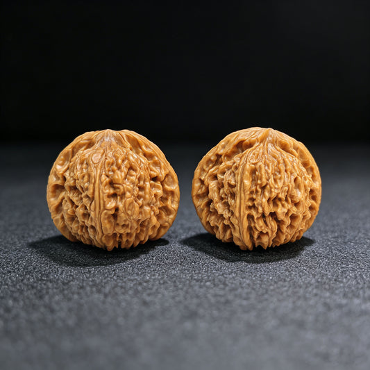 "Nanjiang Stone" Nanjiangshi Classic Heritage Wenwan Walnuts Pair | 43.0mm x 42.0mm | NJS-1504C
