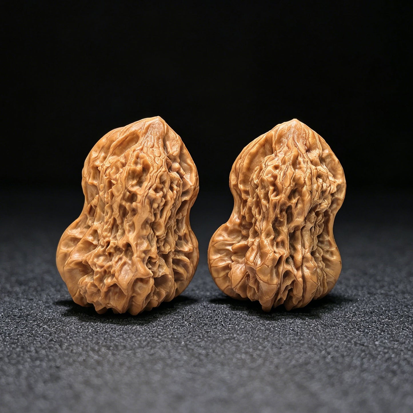 Gourd of Fortune and Prosperity" (Fulu Hulu) Scholar Walnuts Pair | 38.0mm x 39.0mm | Elite Biomorphic Silhouette | Singularities Grade Masterpiece | Stock ID: FLHL-02