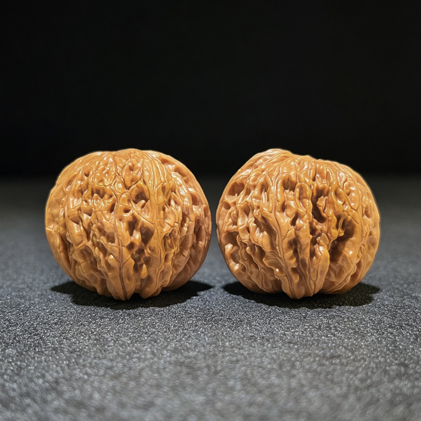 "Wild Millstone" Ye Mopan Wenwan Walnuts (Pair) | 40.0mm x 36.0mm | Stock ID: MP-1115