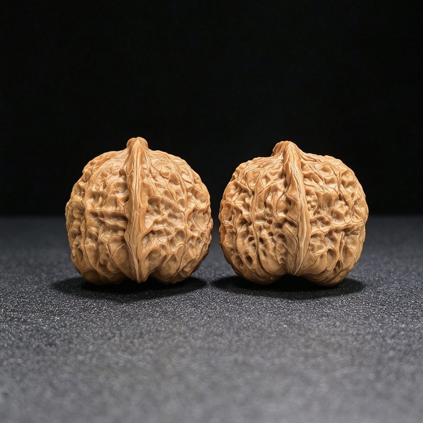"Pumpkin Dun" Nanguadun NGD-17C7C Low-Profile Wenwan Walnuts Pair | 39.0mm x 43.0mm | NGD-17C7C