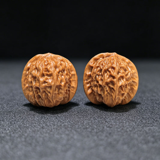 "Chengde Offizielles Siegel x Porzellanpuppe" Guanyin Ciwawa Wenwan Walnusspaar | 34,0 mm x 33,0 mm | CWW-1102