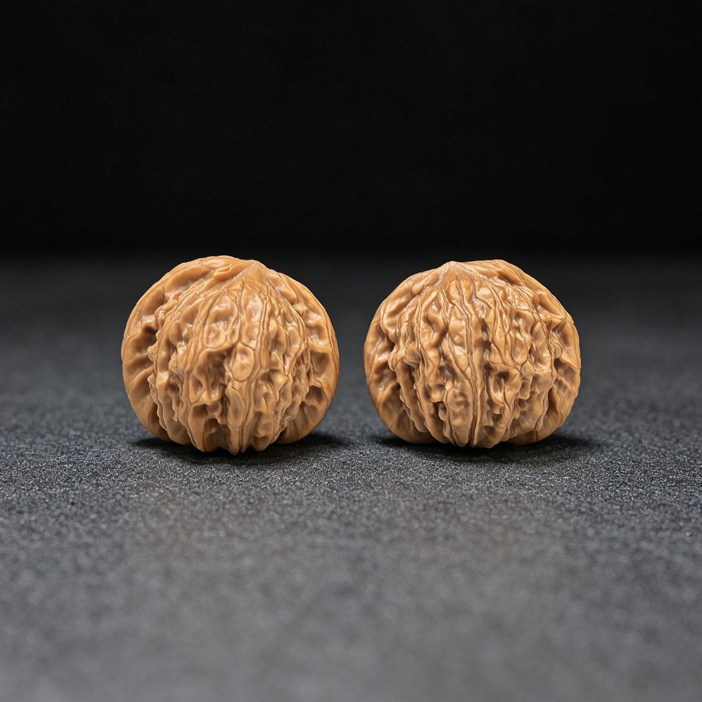 "Yearning Love" (Xiang Si) Scholar Walnuts Pair | 33.0mm x 32.0mm | Miniature Pocket Format (Shou Nian) | Stock ID: XS-SY1C2