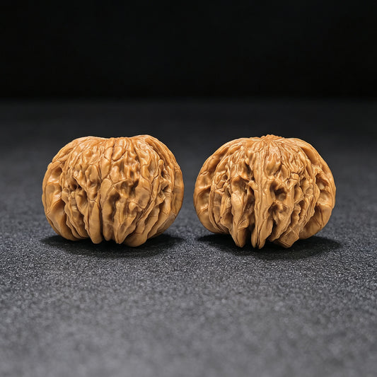 "Huakun Dragon" Huakunlong Low-Profile Wenwan Walnuts Pair | 46.0mm x 44.0mm | HKL-1502C