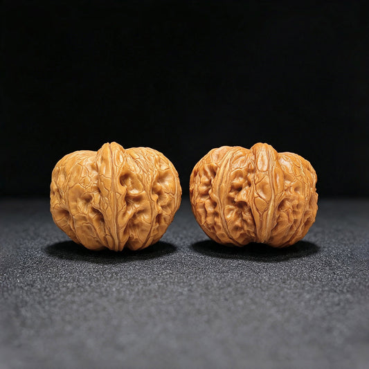 "Pinggu Yuanbao" Pinggu Yuanbao Classic Low-Profile Wenwan Walnuts Pair | 39.0mm x 41.0mm | PGYB-1505C