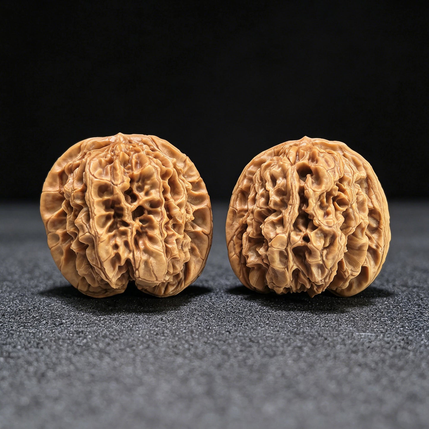 Bai Shou Lion Head (Hundred Longevity) Scholar Walnuts Pair | 45.0mm x 43.0mm | Stock ID: BSSZT-1401