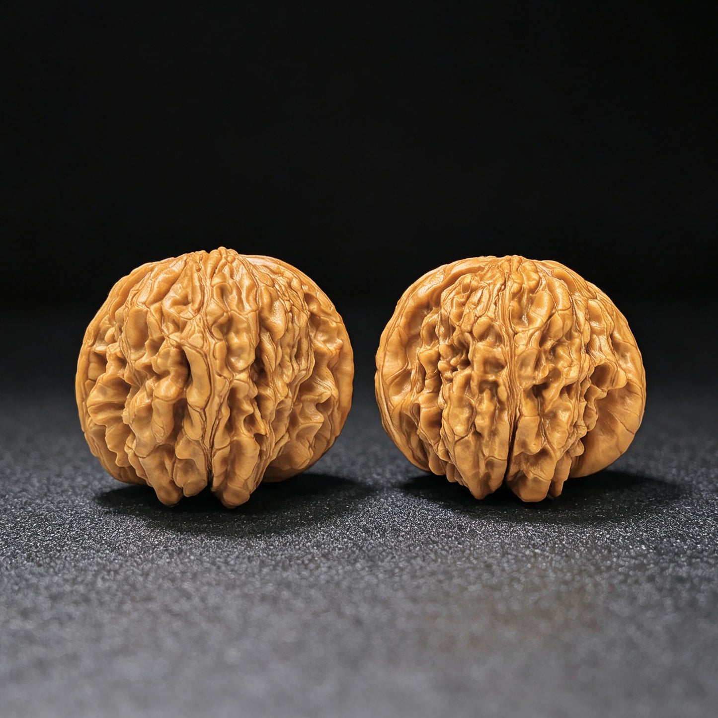 "Hua Kun Dragon" Huakunlong HKL-17E3 Low-Profile Wenwan Walnuts Pair | 47.0mm x 49.0mm | HKL-17E3